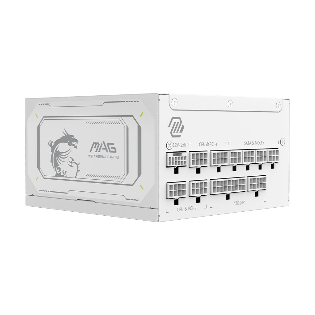 MSI MAG A1000GL PCIE5 WHITE unité d'alimentation d'énergie 1000 W 24-pin ATX ATX Blanc