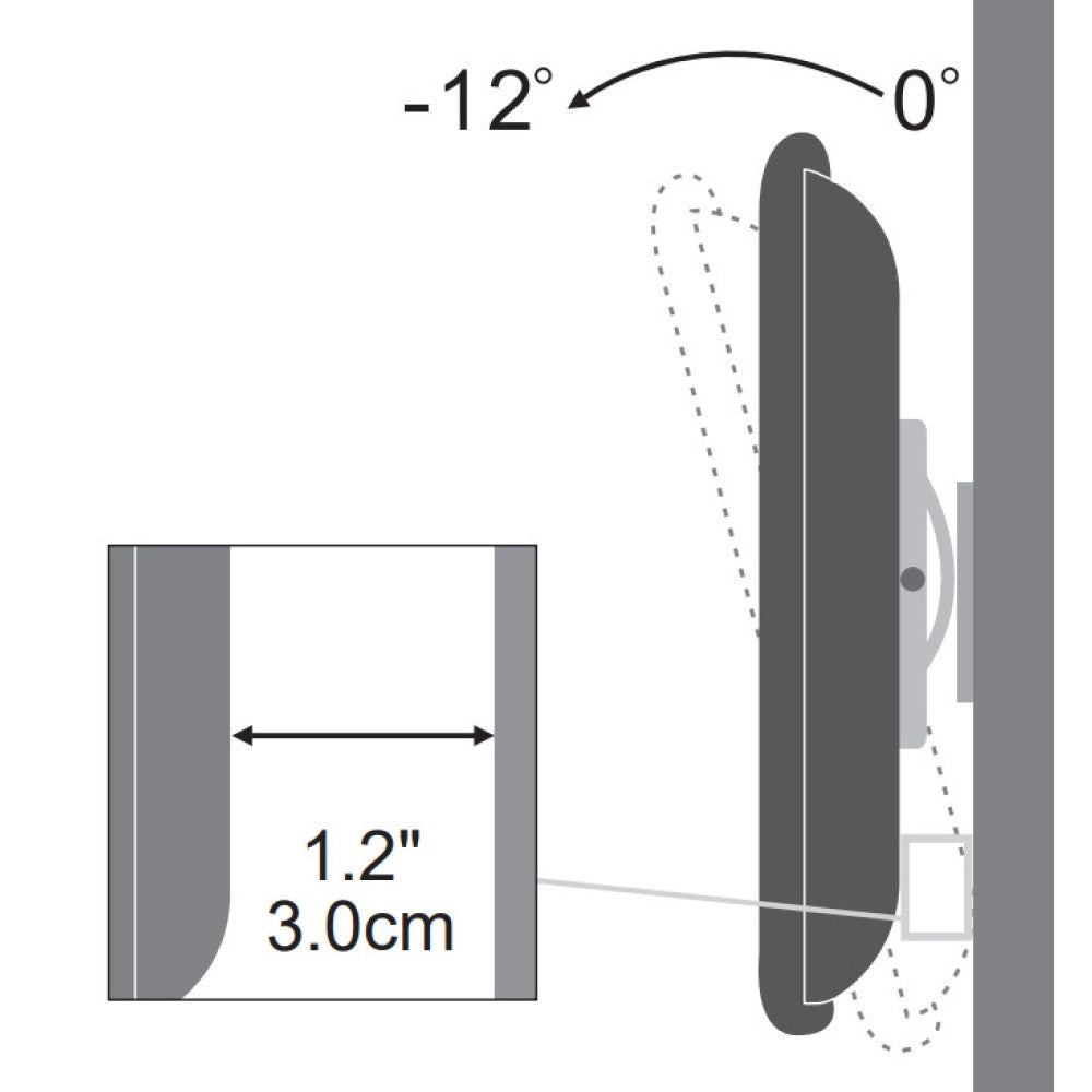 Support Mural pour Écran ICA-LCD-900 76,2 cm (30") Noir