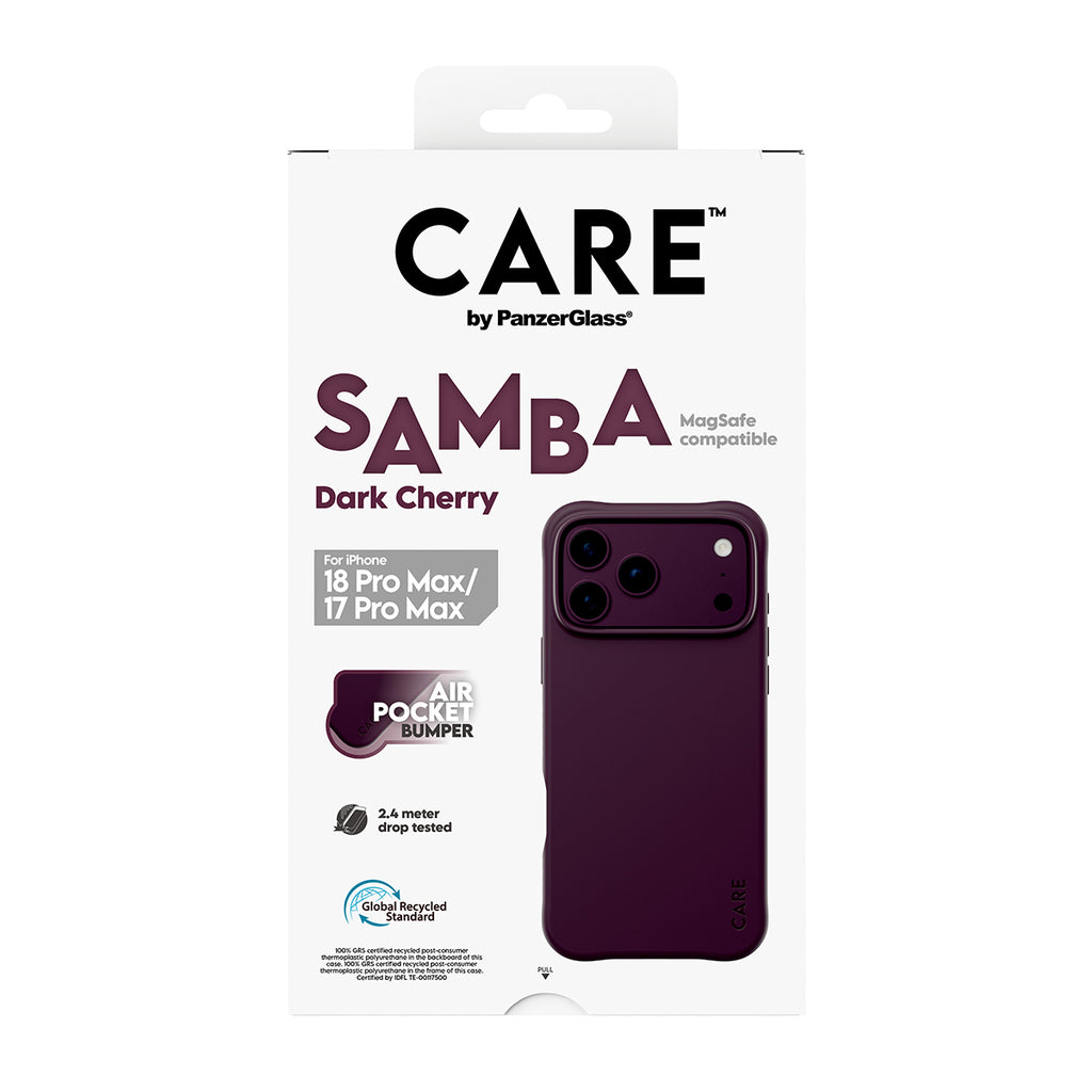 PanzerGlass CARE™ by ® Samba Case Dark Cherry w. MagSafe iPhone 2026 Pro Max | 17 Pro Max coque de protection pour télép