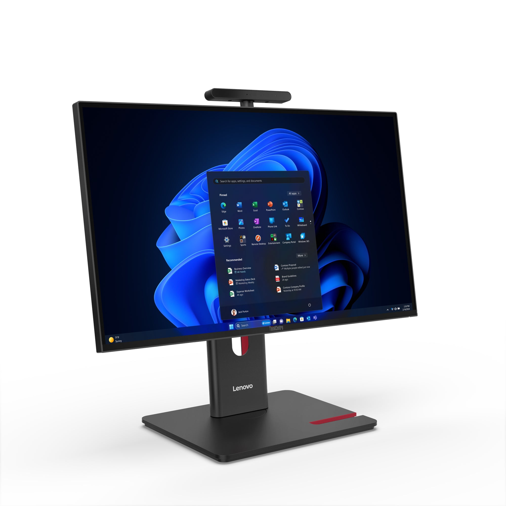 Lenovo ThinkCentre M90a Gen 6 Intel Core Ultra 5 235 60,5 cm (23.8") 1920 x 1080 pixels PC All-in-One 32 Go DDR5-SDRAM 512 Go SSD Windows 11 Pro Wi-Fi 6E (802.11ax) Noir