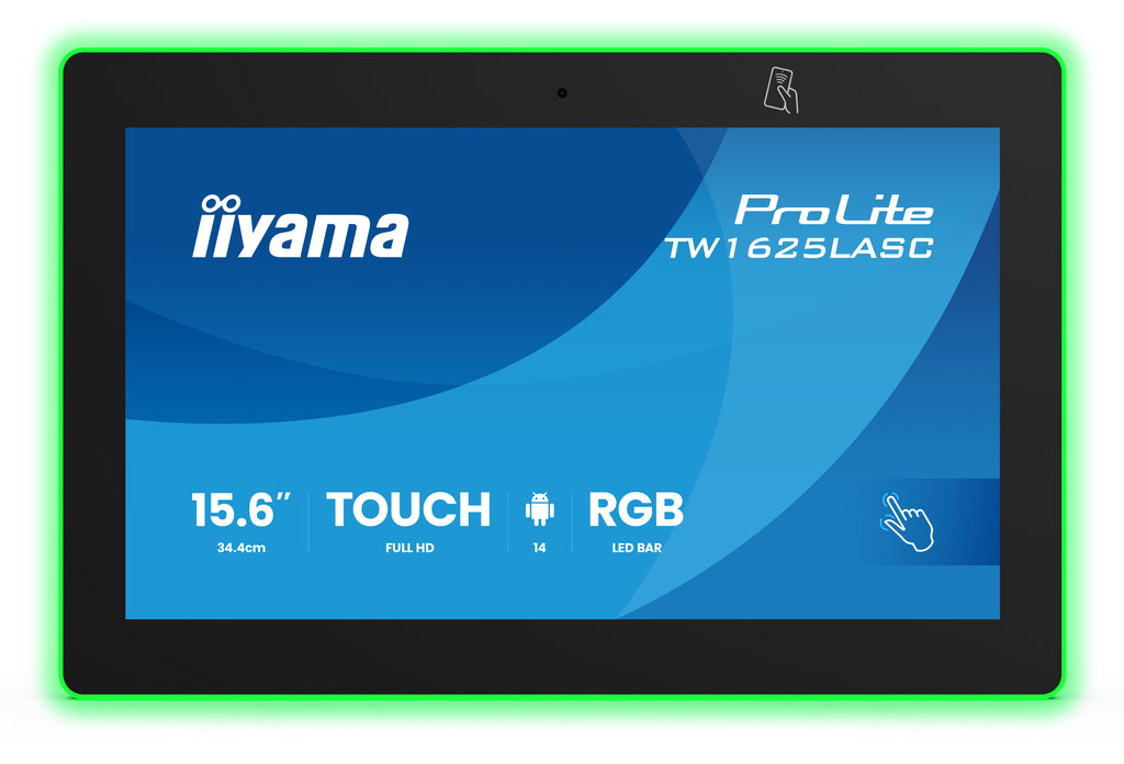 iiyama TW1625LASC-B3PNR écrans d’affichage de salle de réunion 39,6 cm (15.6") 1920 x 1080 pixels LED Wi-Fi 6 (802.11ax)