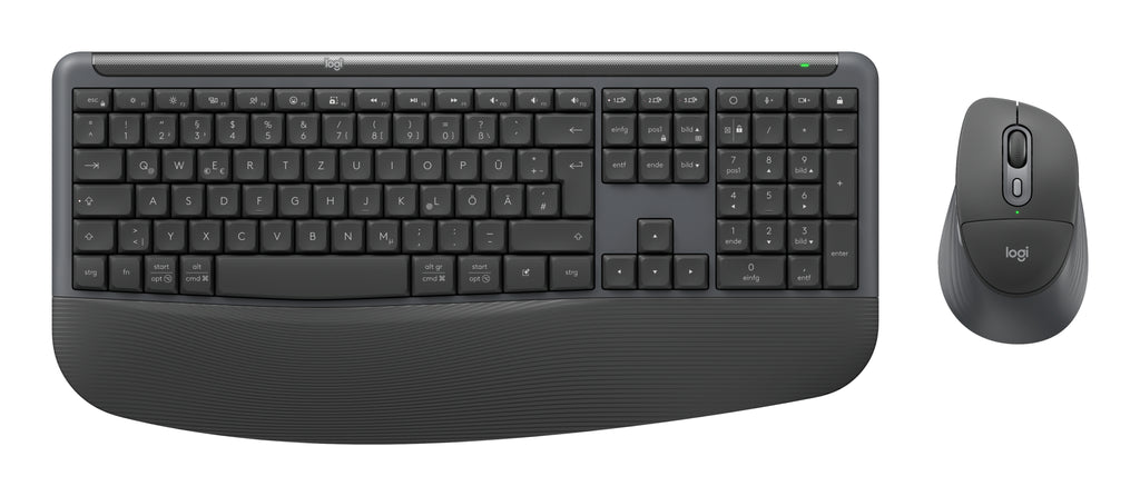 Logitech Signature Comfort Plus Combo MK880 Sæt med mus og tastatur Pressestempel Trådløs Tysk