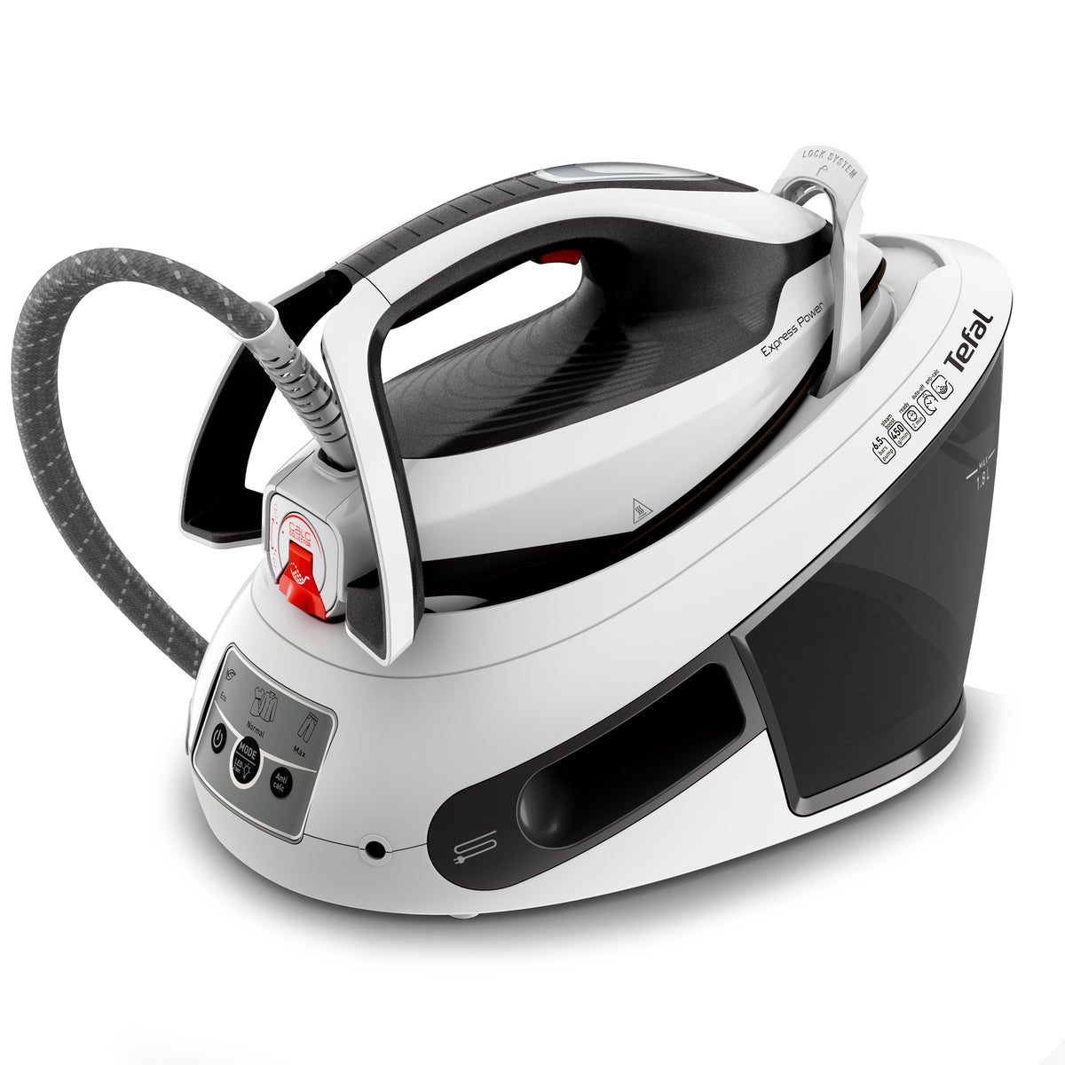 Tefal Express Power SV8130 Centrale Vapeur 2800 W, Semelle Durilium AirGlide Autoclean, Noir et Blanc