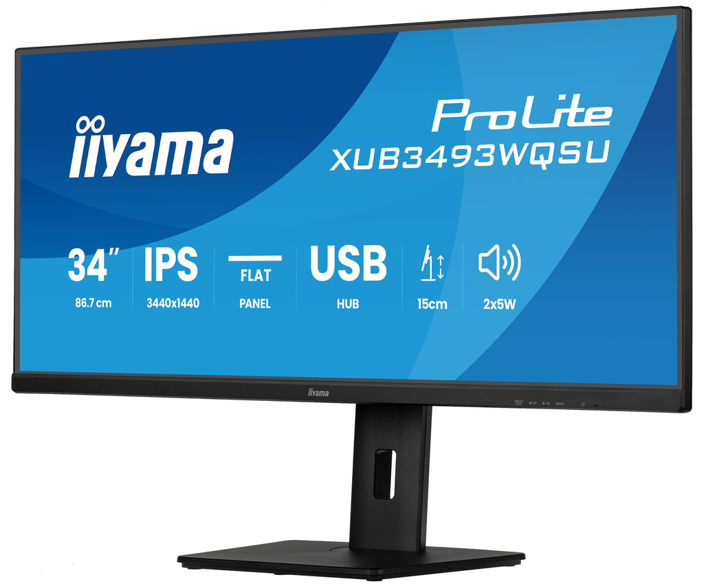 iiyama ProLite XUB3493WQSU-B6 écran plat de PC 86,4 cm (34") 3440 x 1440 pixels UltraWide Quad HD LED Noir