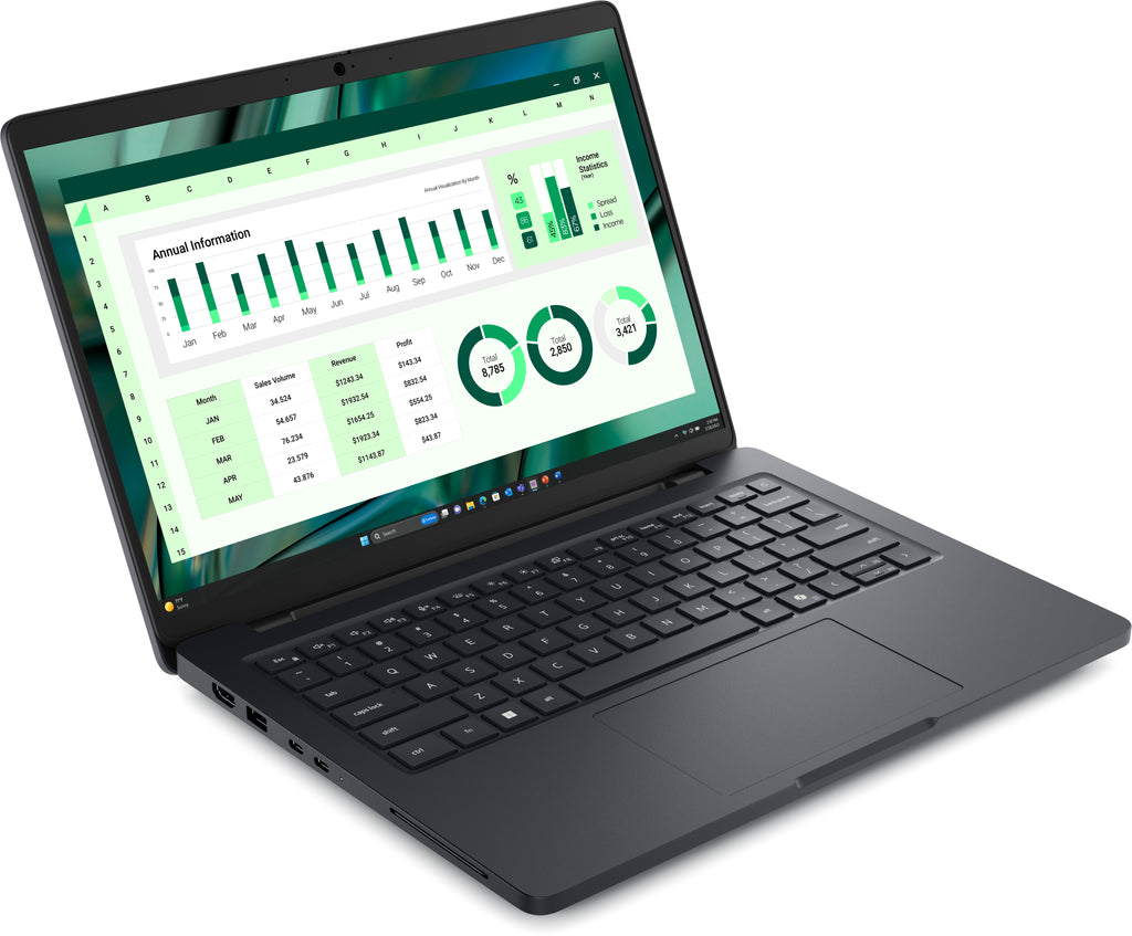 DELL Pro Max 14 MC14250 Intel Core Ultra 7 265H Station de travail mobile 35,6 cm (14") Full HD+ 16 Go LPDDR5x-SDRAM 512 Go SSD NVIDIA RTX PRO 500 Blackwell Wi-Fi 7 (802.11be) Windows 11 Pro Allemand Noir