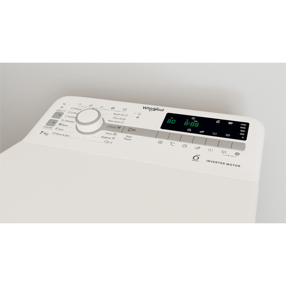 Whirlpool TDLR 7231BS EU machine à laver Charge par dessus 7 kg 1200 tr/min Blanc