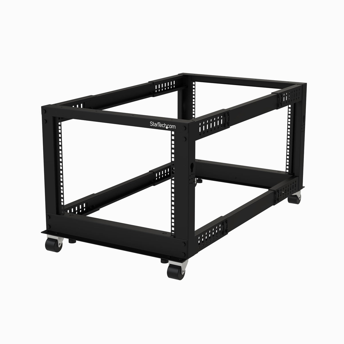 StarTech.com Rack Serveur Mobile 8U 4 Montants 19" avec Roulettes et Profondeur Ajustable