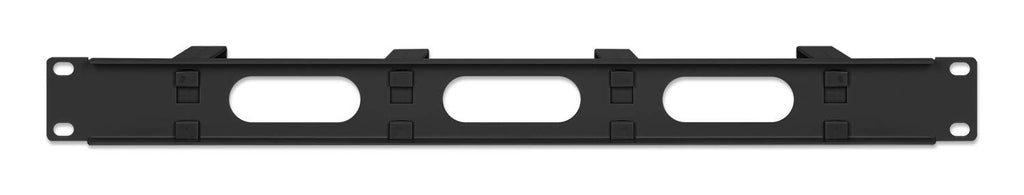 Intellinet Panneau de gestion des câbles 19", 1U, 4 anneaux plastiques courts, noir