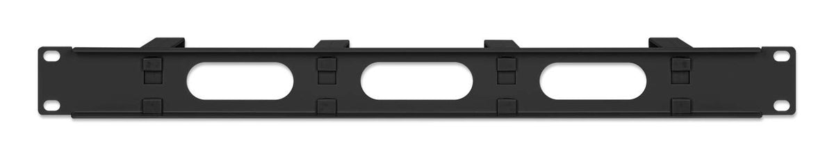 Intellinet Panneau de gestion des câbles 19", 1U, 4 anneaux plastiques courts, noir