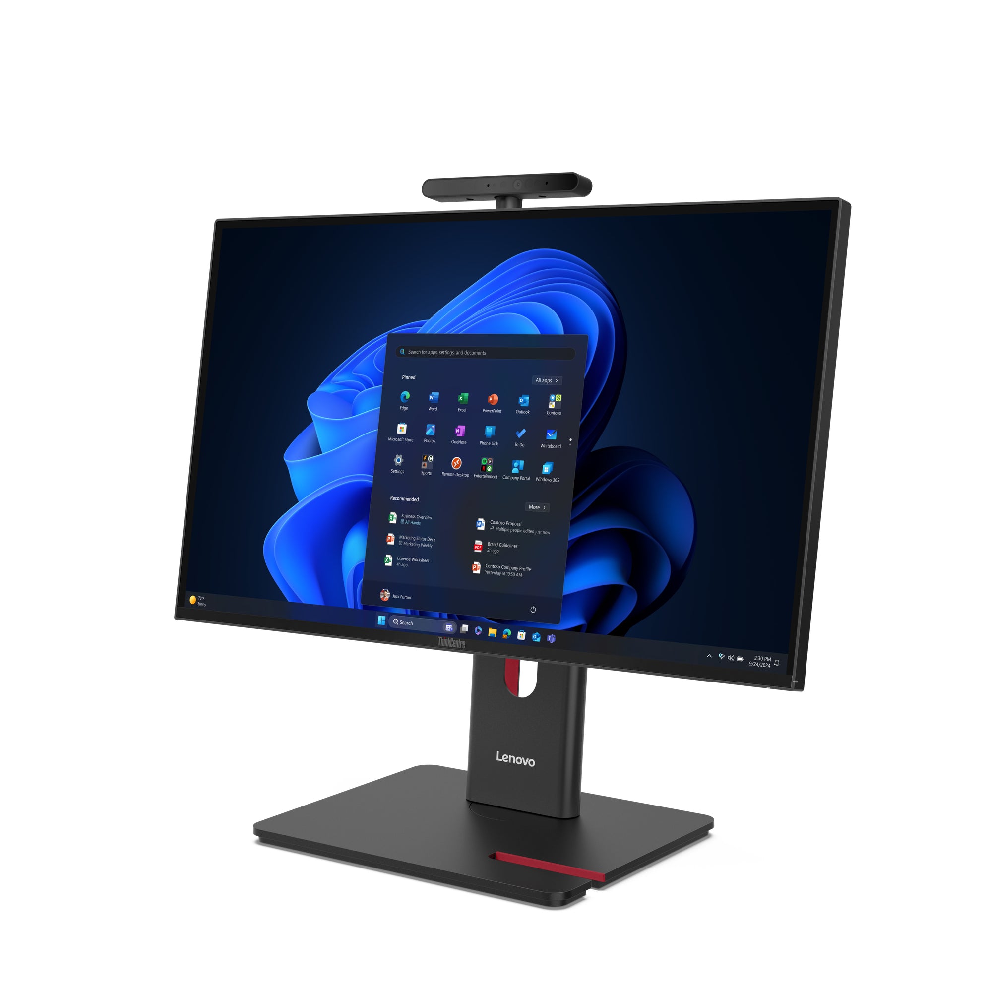Lenovo ThinkCentre M90a Gen 6 Intel Core Ultra 5 235 60,5 cm (23.8") 1920 x 1080 pixels PC All-in-One 32 Go DDR5-SDRAM 512 Go SSD Windows 11 Pro Wi-Fi 6E (802.11ax) Noir