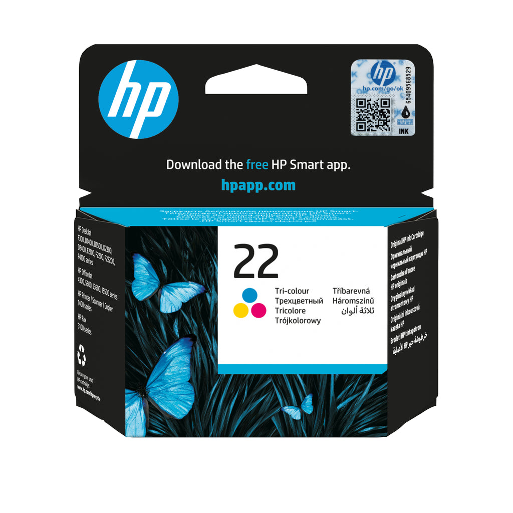 HP HP 22 cartouche d'encre trois couleurs authentique