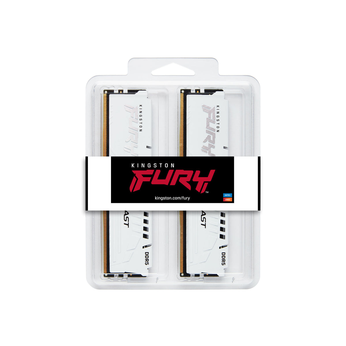 Kingston Technology FURY Beast 32 Go 6800 MT/s DDR5 CL34 DIMM (Kit de 2) White EXPO