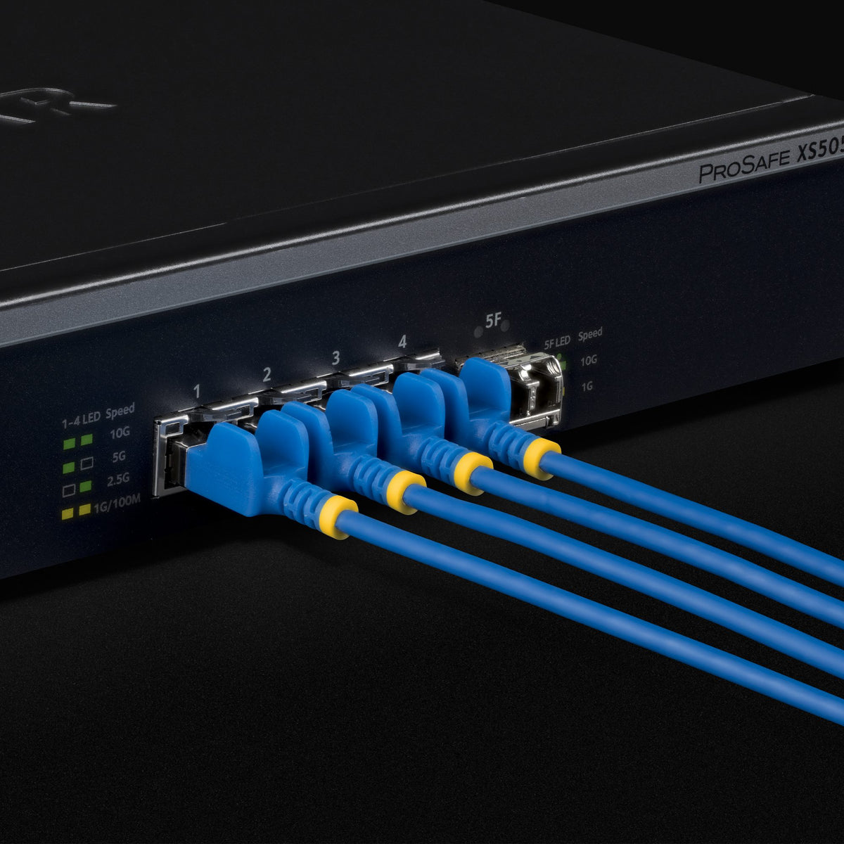 StarTech.com Câble Ethernet CAT6a Ultrafin Bleu de 50cm, Sans Accroc, FTP, Fil de Cuivre Nu Pur, Cordon Patch Réseau RJ4