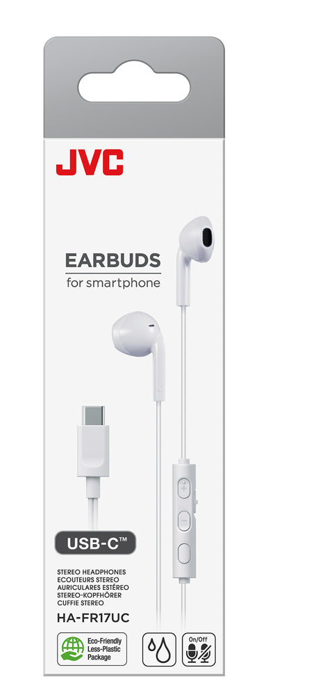 JVC HA-FR17UC Casque Avec fil Ecouteurs Appels/Musique USB Type-C Blanc
