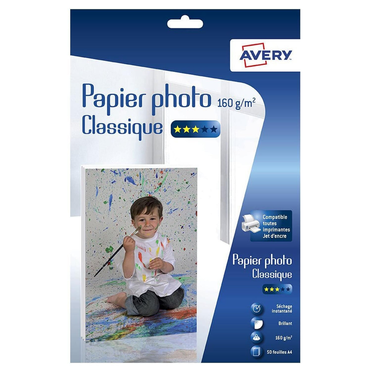 Avery 50 Feuilles De Papier Photo Brillant A4
