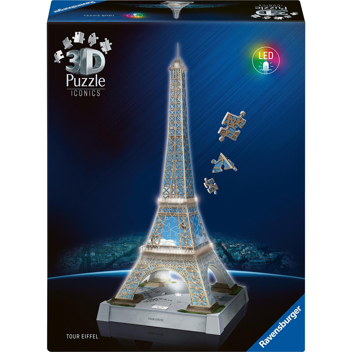 Ravensburger Puzzle 3D Iconics Tour Eiffel Illuminée 216 pièces