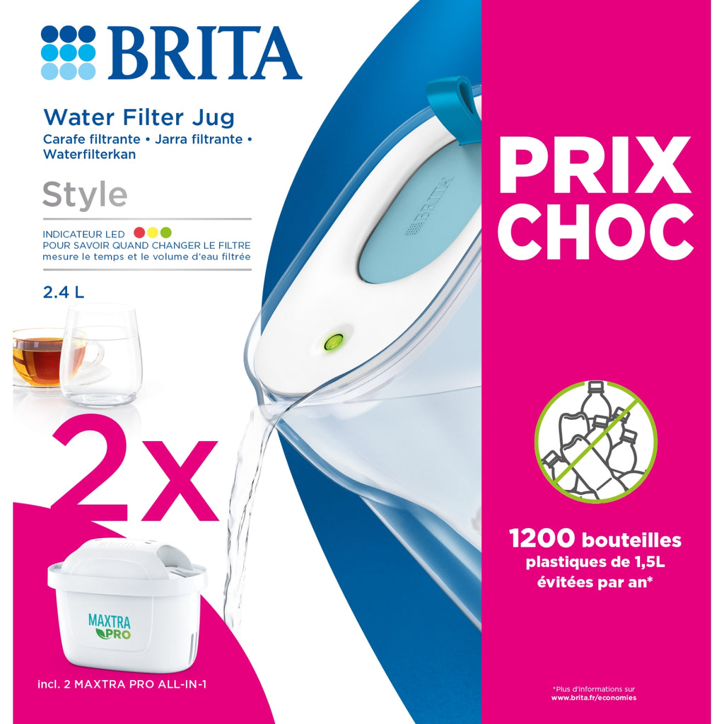 Brita Bri - Carafe style bleu 2M