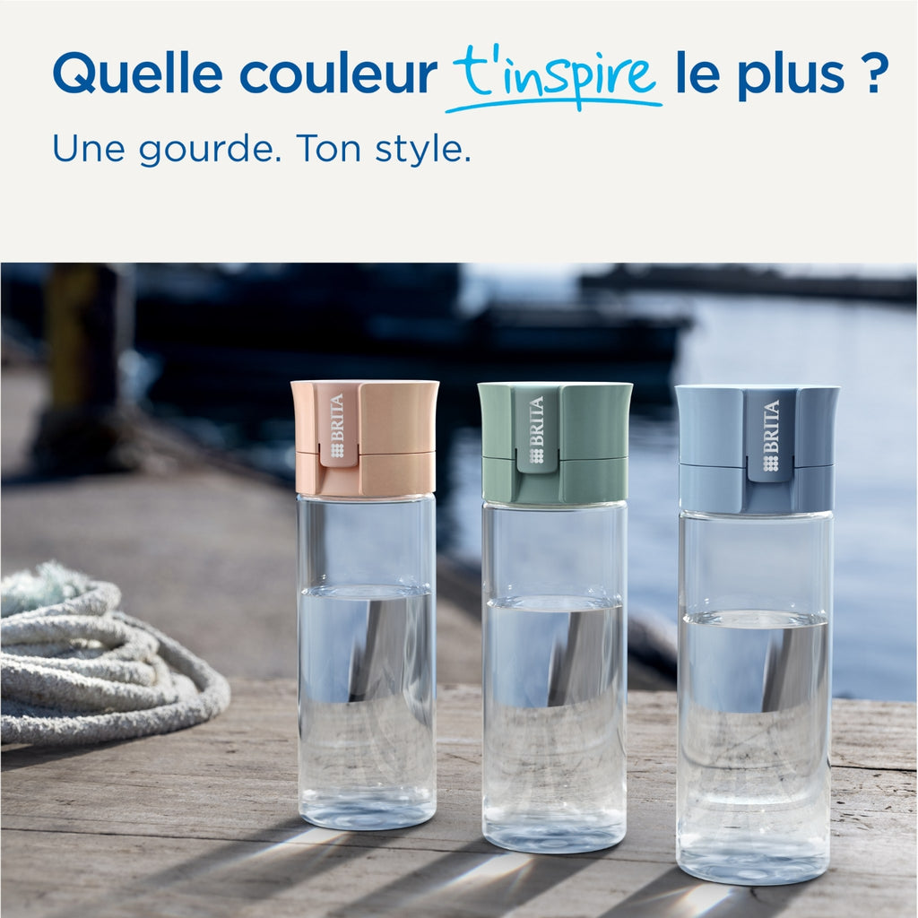 Brita Gourde filtrante Vital (600ml) bleu clair + 2 filtres MicroDisc