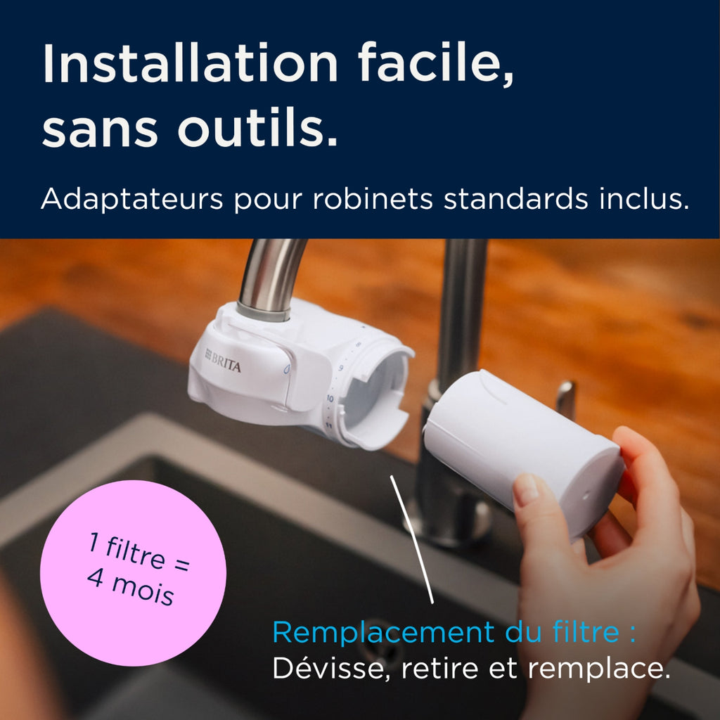 Brita Système de filtration sur robinet ON TAP (4 mois) + 1 filtre ON TAP V