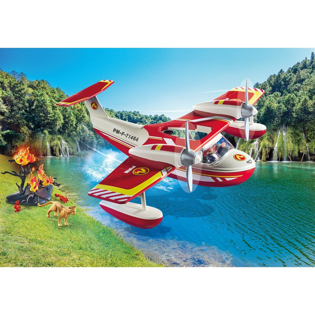 Playmobil Hydravion avec pompier 71463
