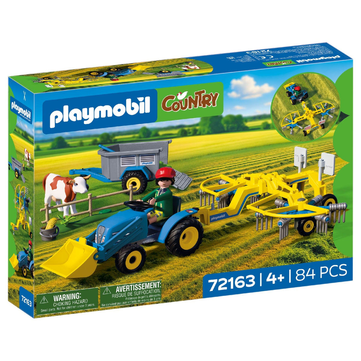 Playmobil Country Petit tracteur avec andaineur à foin 72163