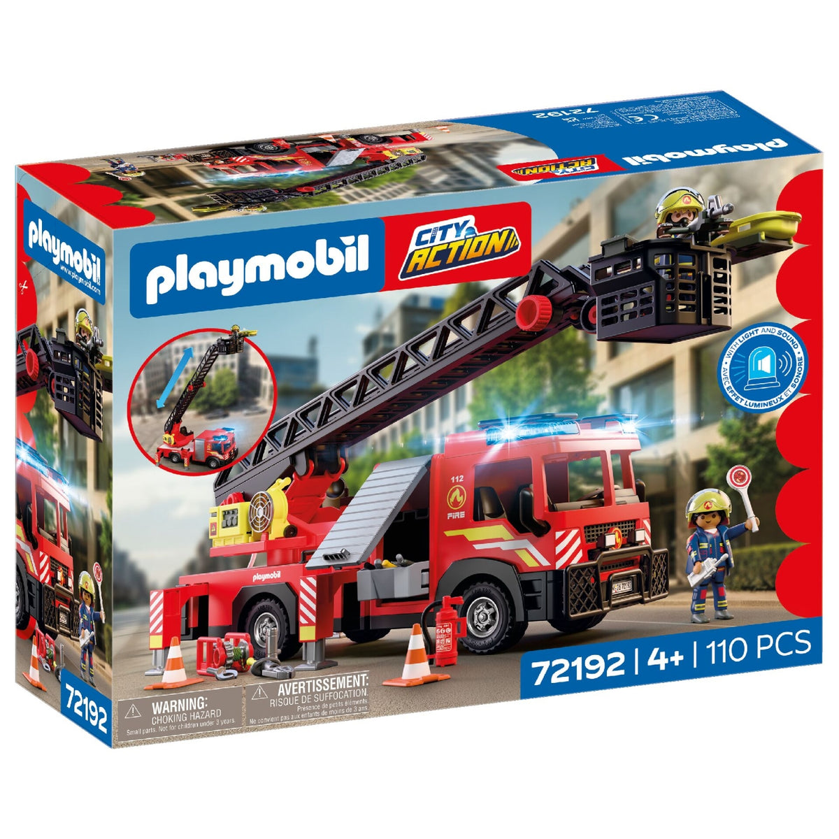 Playmobil City Action Camion de pompiers à grande échelle - 72192