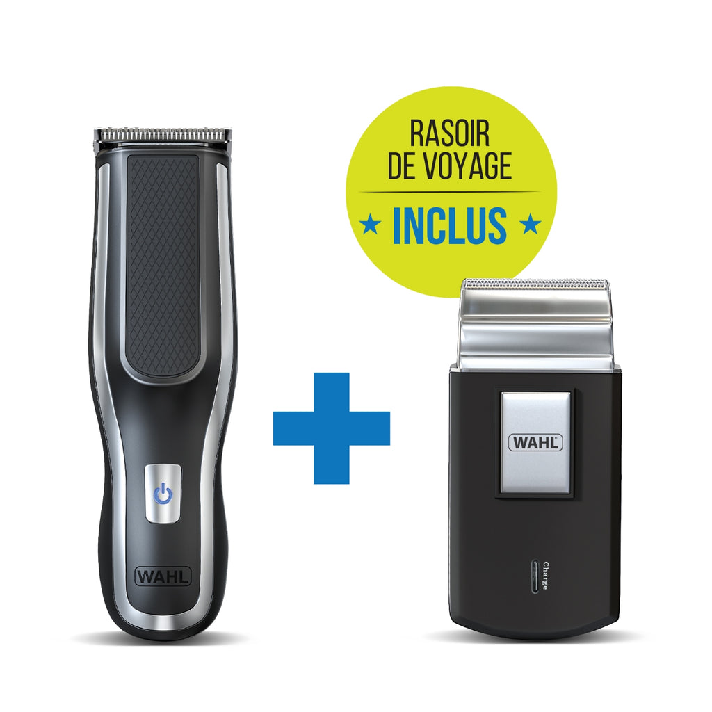 WAHL Pack Tondeuse Self-Clip 360 + Rasoir de voyage rechargeable