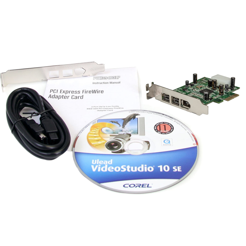 StarTech.com Carte adaptateur PCI Express vers 3 ports FireWire - Faible encombrement - 800 et 400