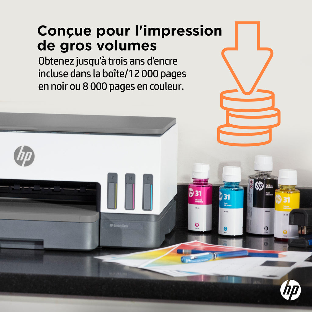 HP Smart Tank 7005 Sans fil All-in-One Couleur Imprimante, Impression recto-verso; copieur, scanner