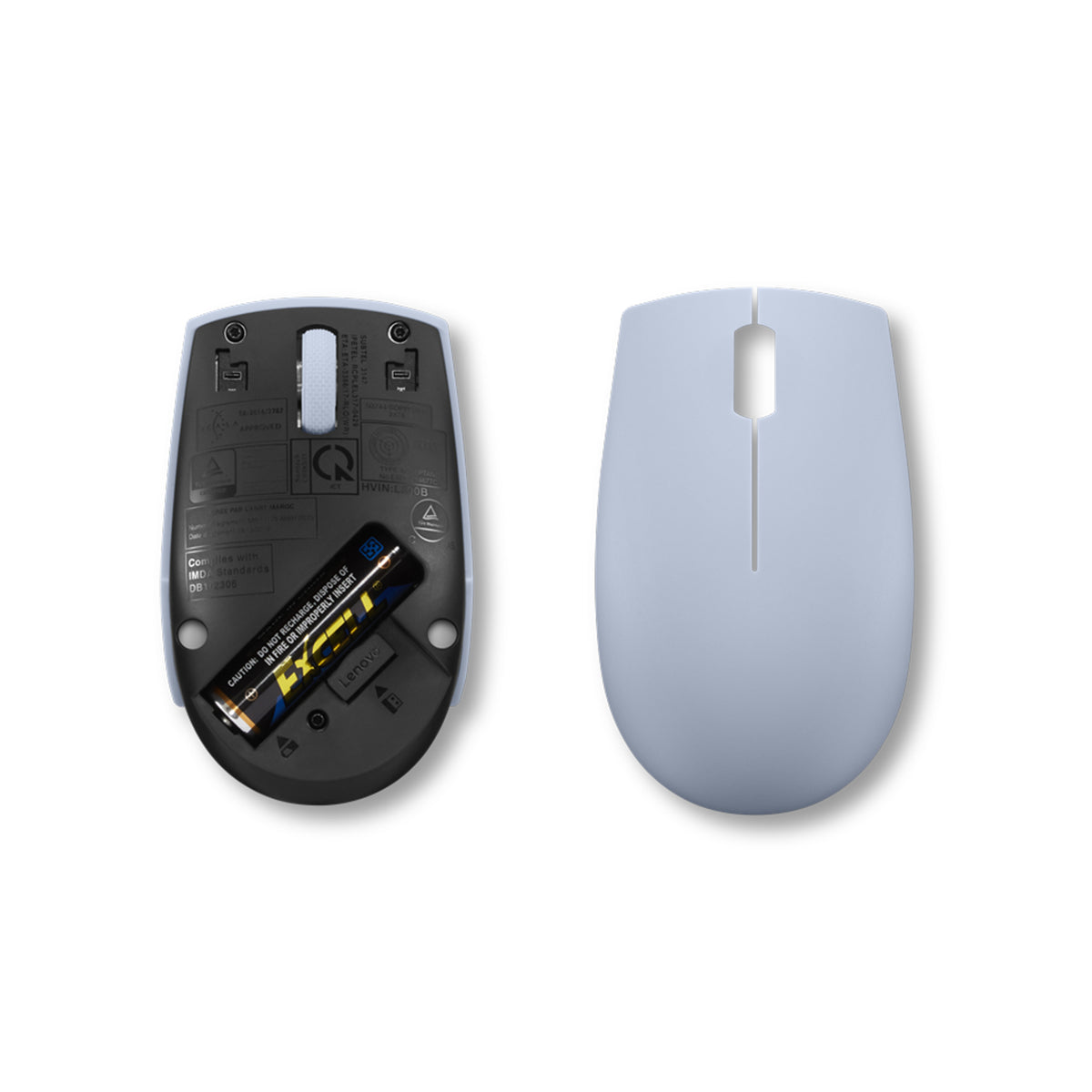 Lenovo 300 Souris Bureau Ambidextre Sans Fil RF Optique 1000 DPI, Bleue