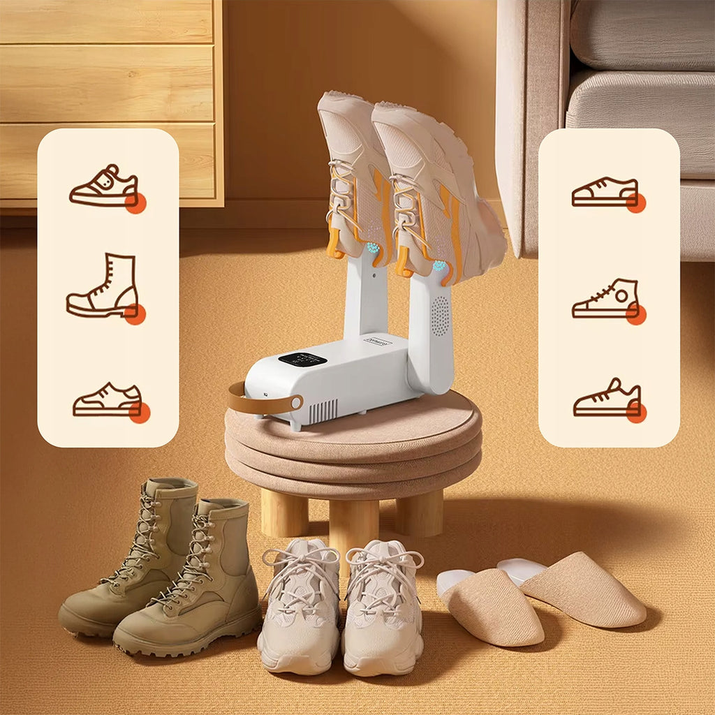SÈCHE-CHaussures ÉLECTRIQUE POUR CHaussures, GANTS ET CHAUSSETTES AVEC DÉSINFECTION UV ET MINUTERIE