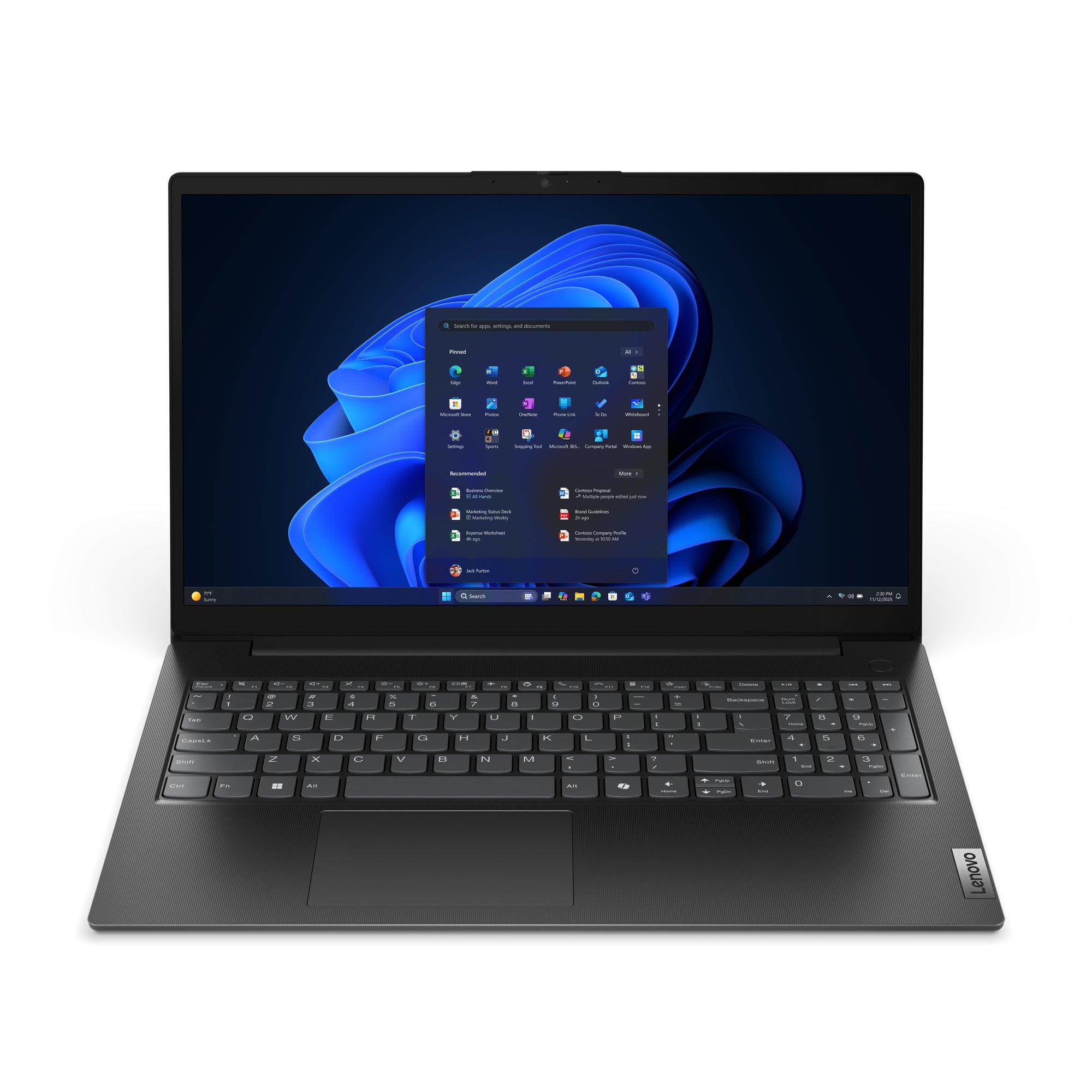 Lenovo V15 G6 ARP AMD Ryzen™ 5 150 Ordinateur portable 39,6 cm (15.6") Full HD 16 Go DDR5-SDRAM 512 Go SSD Wi-Fi 6 (802.11ax) Windows 11 Pro Allemand Noir
