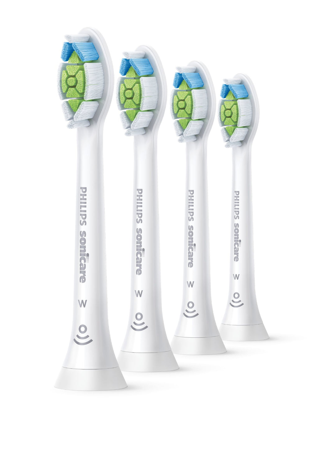 Philips Sonicare W2 Optimal White HX6064/10 Lot de 4 + blanc + têtes de brosse soniques
