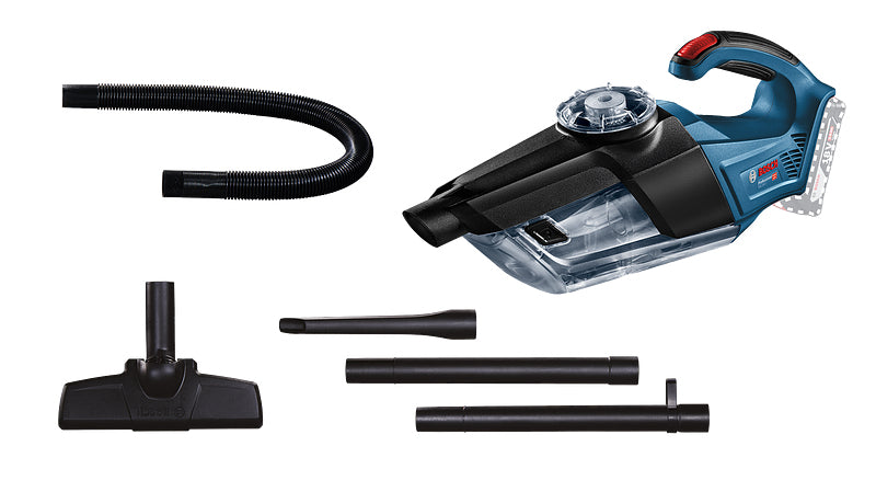 Bosch Bosch GAS 18V-1 Professional aspirateur de table Noir, Bleu, Rouge, Translucide Sans sac