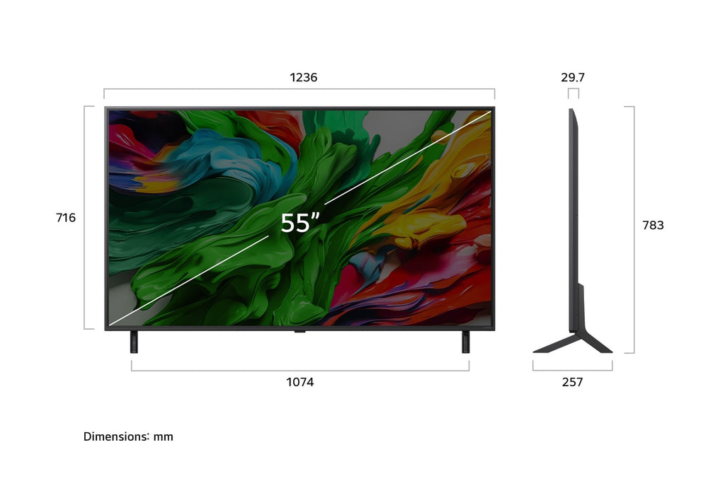 LG QNED evo AI 55QNED85A6C 139,7 cm (55") 4K Ultra HD Smart TV Wifi Noir