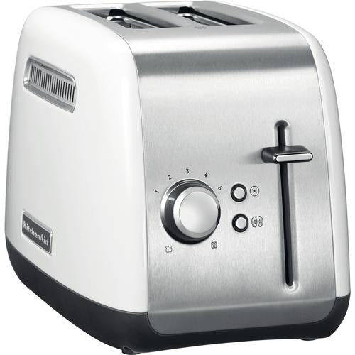 KitchenAid 5KMT2115EWH Grille-pain 2 Tranches 1100 W, Acier Inoxydable et Blanc