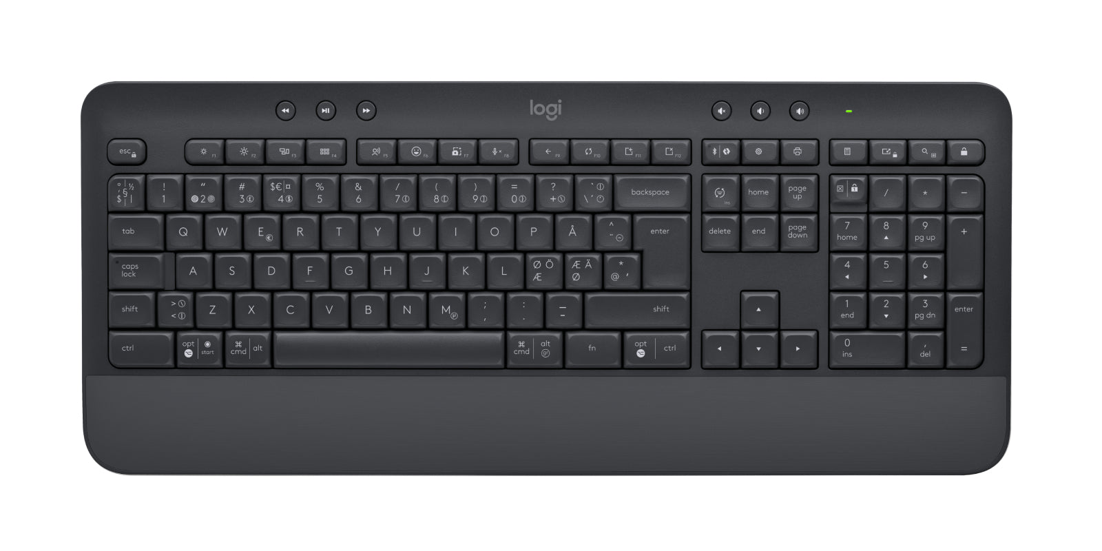 Logitech 920-011010 teclado Ratón incluido Oficina Bluetooth QWERTY Nórdico Grafito