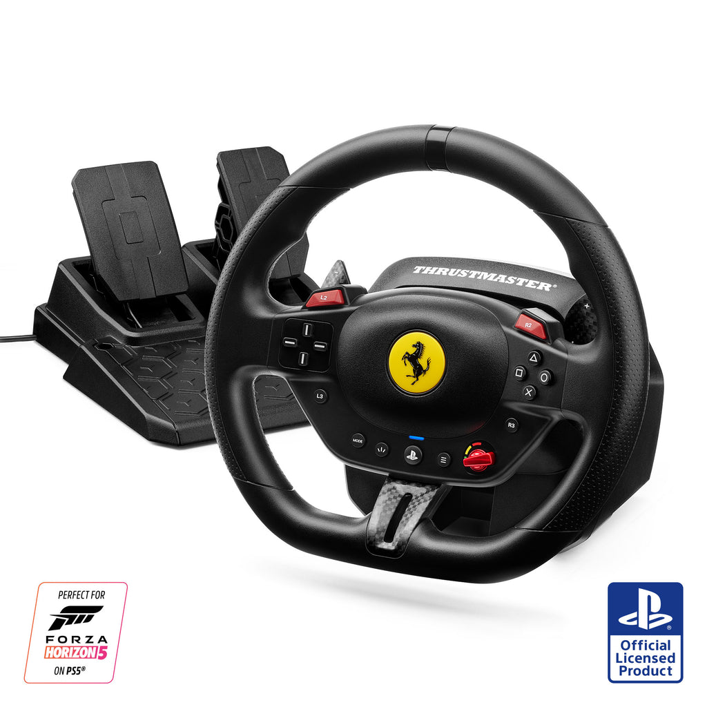 Thrustmaster T98-P Ferrari 296 GTB Volant et Pédales USB pour PC, PlayStation 4, PlayStation 5