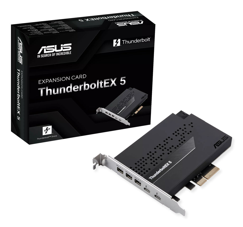 ASUS ThunderboltEX 5 Carte d'extension PCIe 4.0, Thunderbolt, USB Type-C, Mini DisplayPort, VGA
