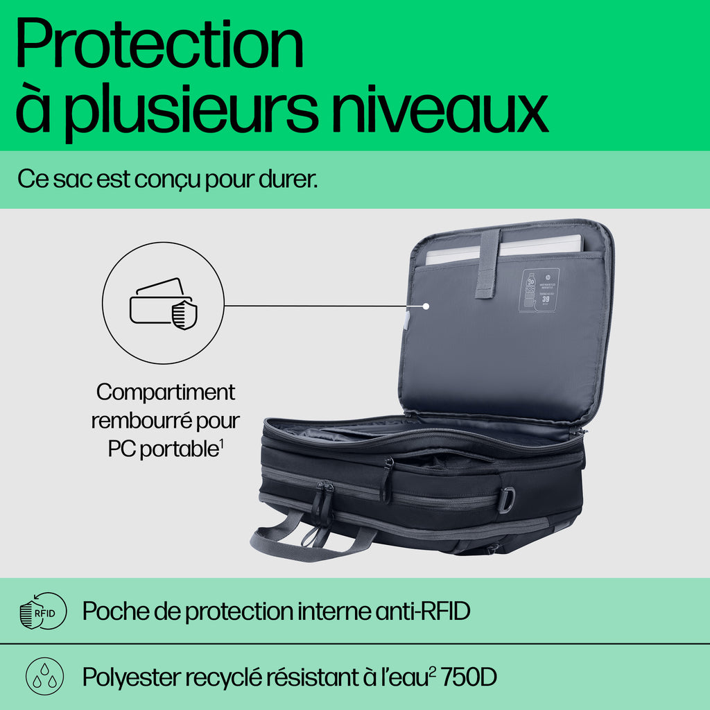 HP Sac pour ordinateur portable Travel Plus 15 litres 14 pouces - vue 7