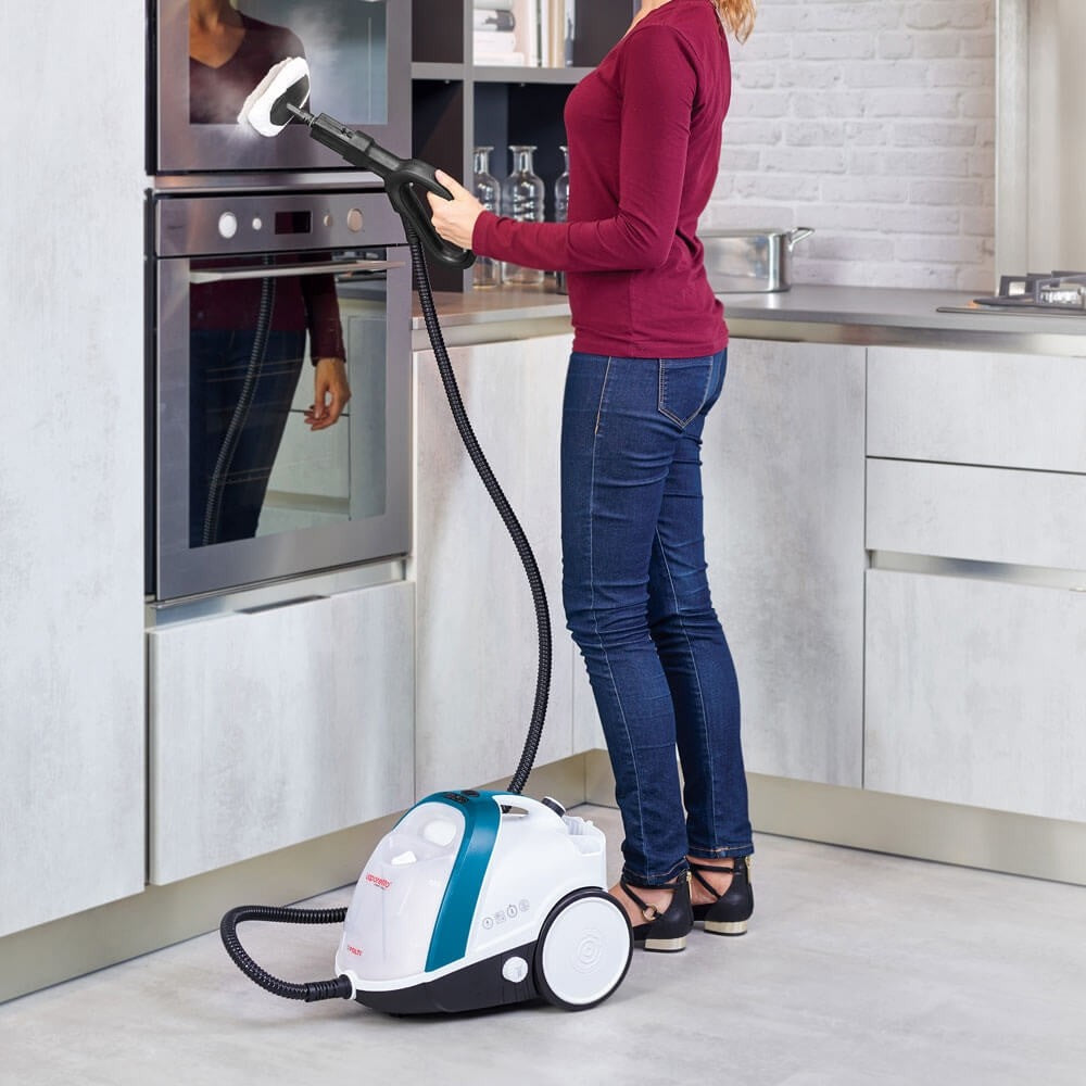Polti Vaporetto Smart 100_B Nettoyeur vapeur traineau 1500 W Bleu, Blanc