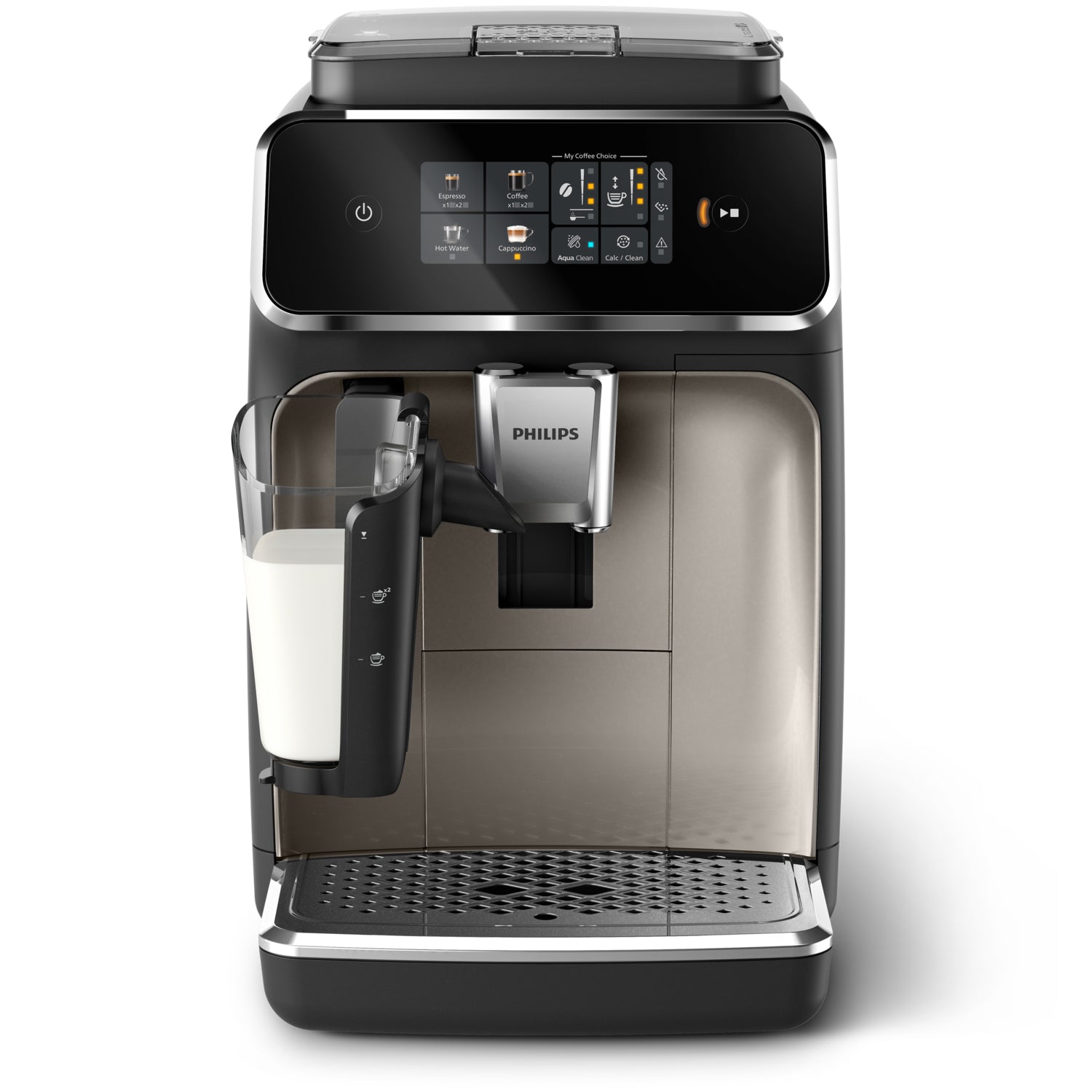 Philips Philips Série 2300 SilentBrew Noir / Chrome EP2336/10 Machine expresso broyeur, 4 boissons carafe LatteGo