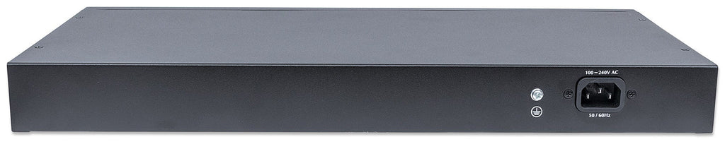 Intellinet Commutateur réseau (switch) Gigabit Ethernet PoE+ administrable via interface Web à 16 ports avec 2 ports SFP, IEEE 802.3at/af, budget PoE 374 W, endspan, montage rack 19", garantie de 3 ans