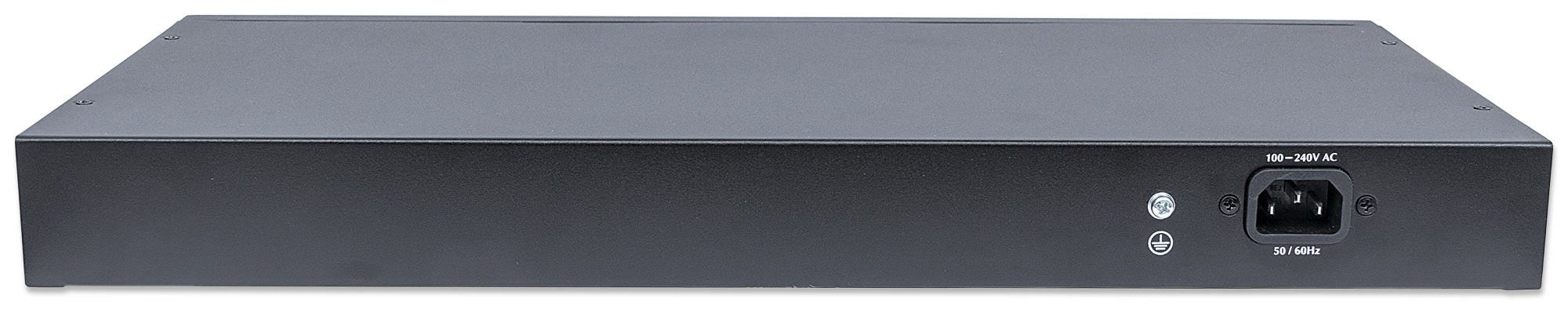 Intellinet Commutateur réseau (switch) Gigabit Ethernet PoE+ administrable via interface Web à 16 ports avec 2 ports SFP, IEEE 802.3at/af, budget PoE 374 W, endspan, montage rack 19", garantie de 3 ans