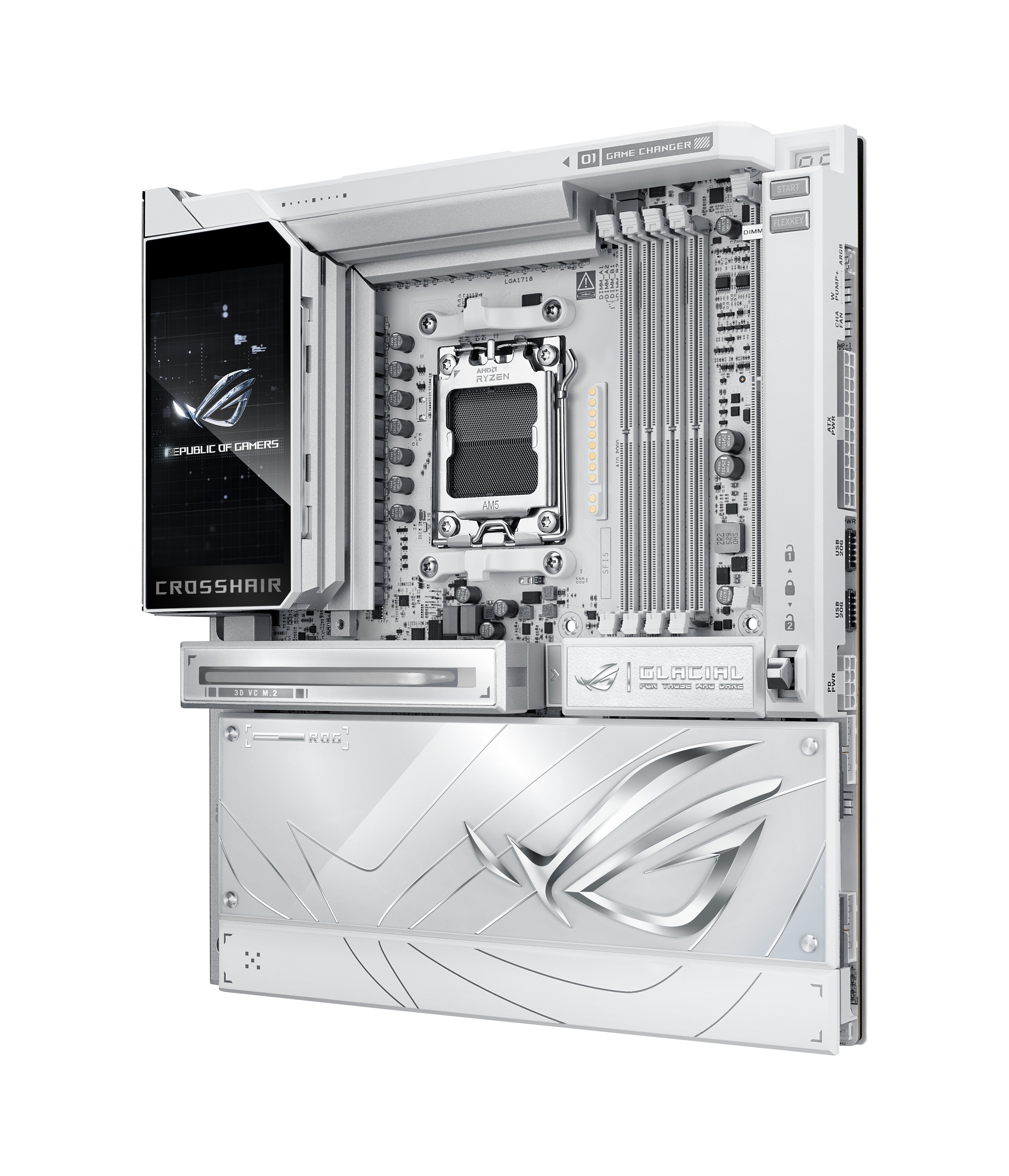 ASUS ROG CROSSHAIR X870E GLACIAL AMD X870E Emplacement AM5 ATX étendu