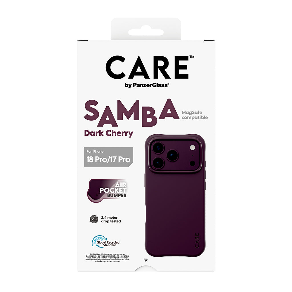 PanzerGlass CARE™ by ® Samba Case Dark Cherry w. MagSafe iPhone 2026 Pro | 17 Pro coque de protection pour téléphones po