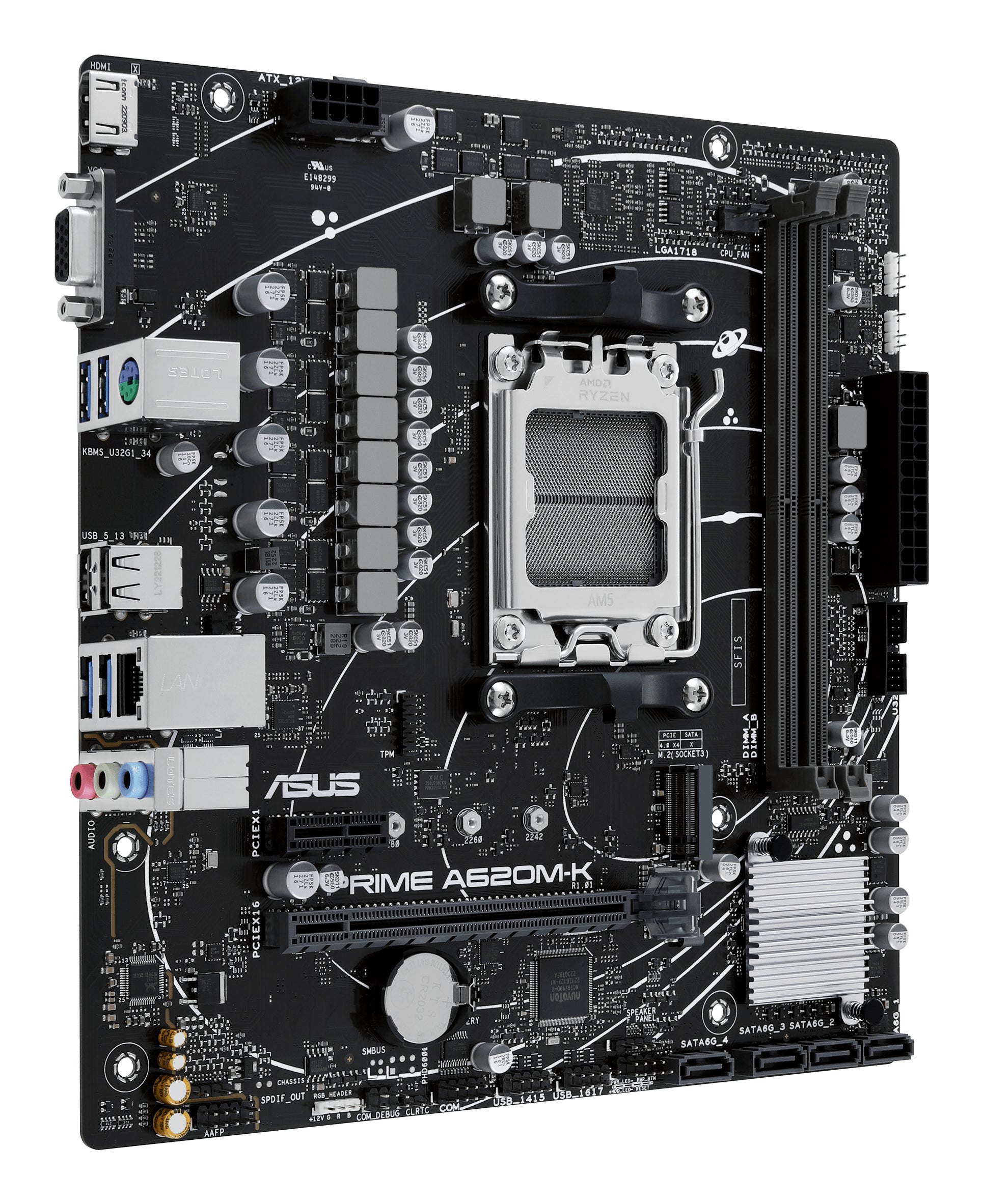 ASUS PRIME A620M-K AMD A620 Emplacement AM5 micro ATX