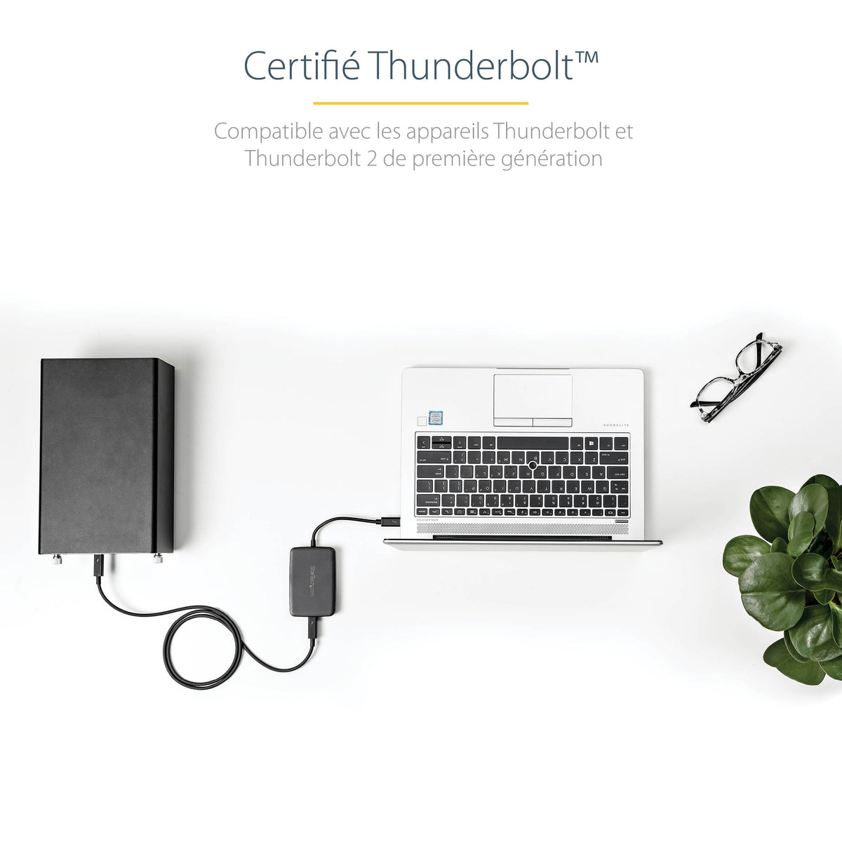 StarTech.com Adaptateur Thunderbolt 3 vers Thunderbolt 2, Convertisseur 20Gbps/10Gbps, Certifié TB3 pour Windows et Mac