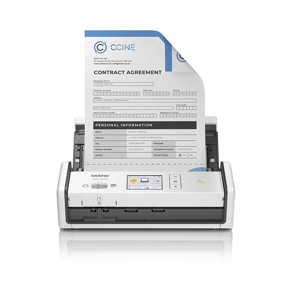 Brother ADS-1800W Scanner sans fil, compact et portable
