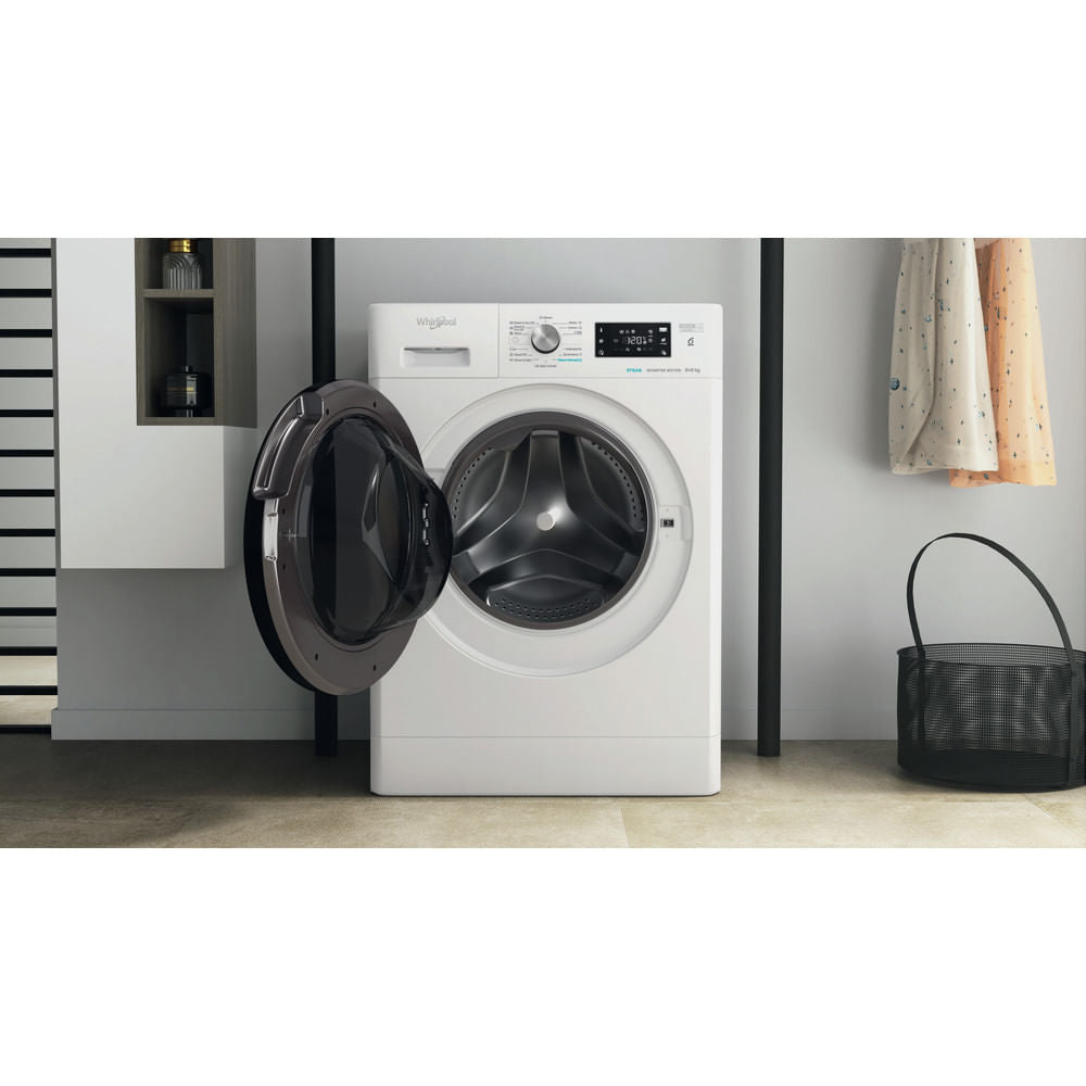 Whirlpool FFWDB 864349 BV EE machine à laver avec sèche linge Pose libre Charge avant Blanc